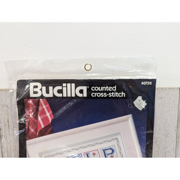 Bucilla Counted Cross-Stitch Kit 40726 "Help Wanted" 14" X 8" Kitchen Decor - Picture 4 of 5